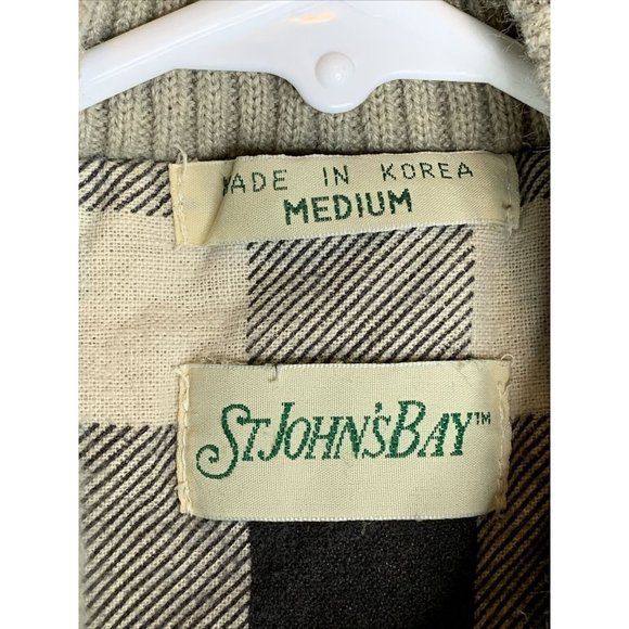 St. John’s Bay Corduroy Vest Mens Medium Tan Zip Up Closure Quilted Liner - Picture 8 of 9